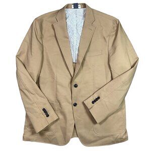 Crosby & Howard Khaki Cotton Men's Blazer Sport Coat Formal Office Size X-Large